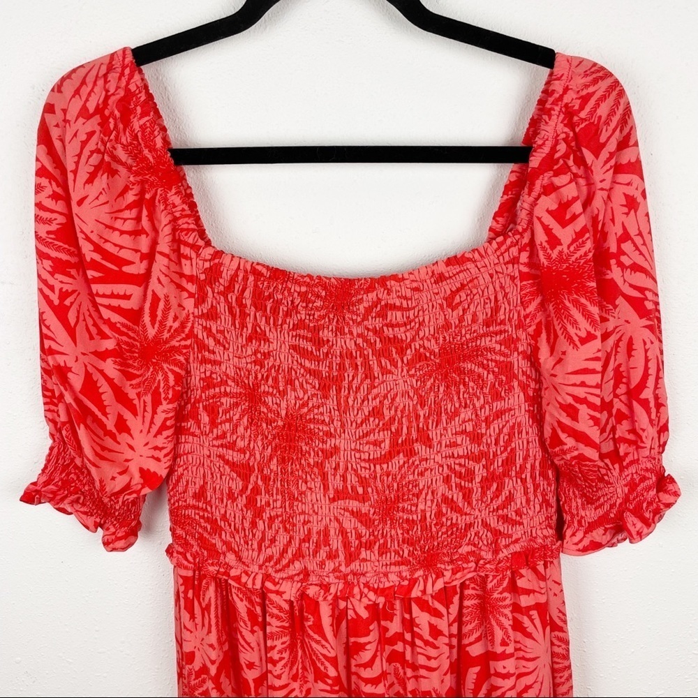 NWT Betsey Johnson Palms of Paradise Maxi Dress in Spicy Orange - Picture 3 of 7